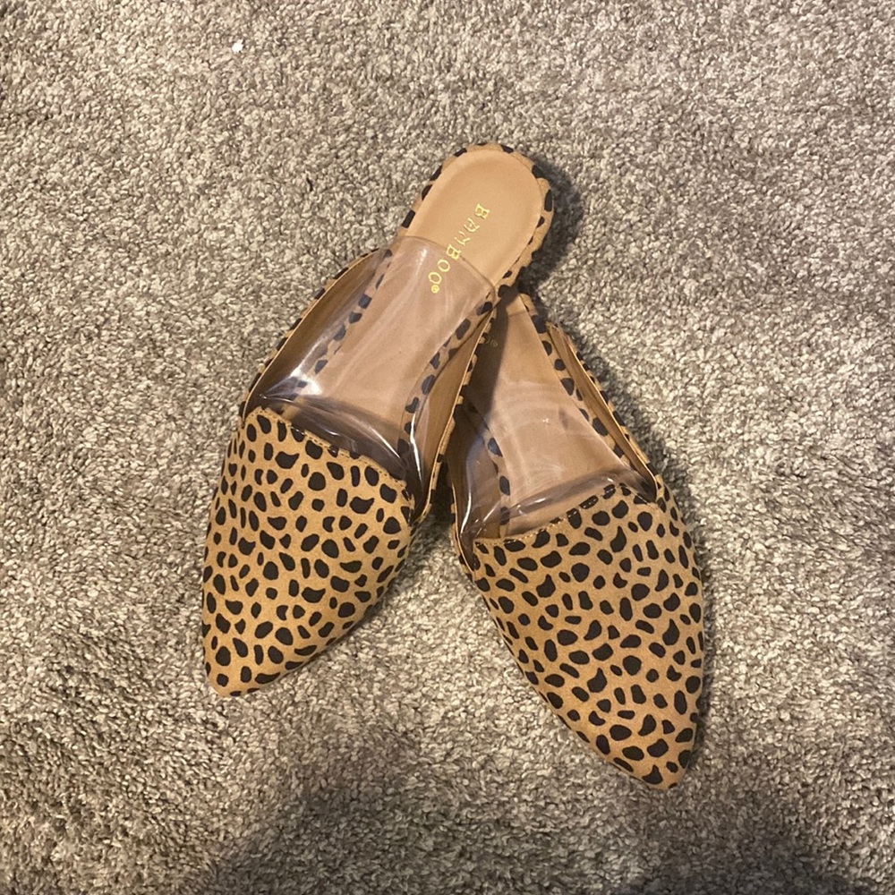 Leopard print mule